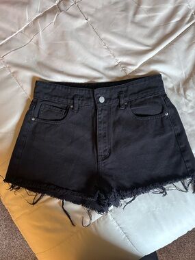 Pacsun black denim shorts size 27